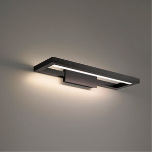 View LED 28 inch Black Bath Vanity & Wall Light in 2700K, 28in, dweLED