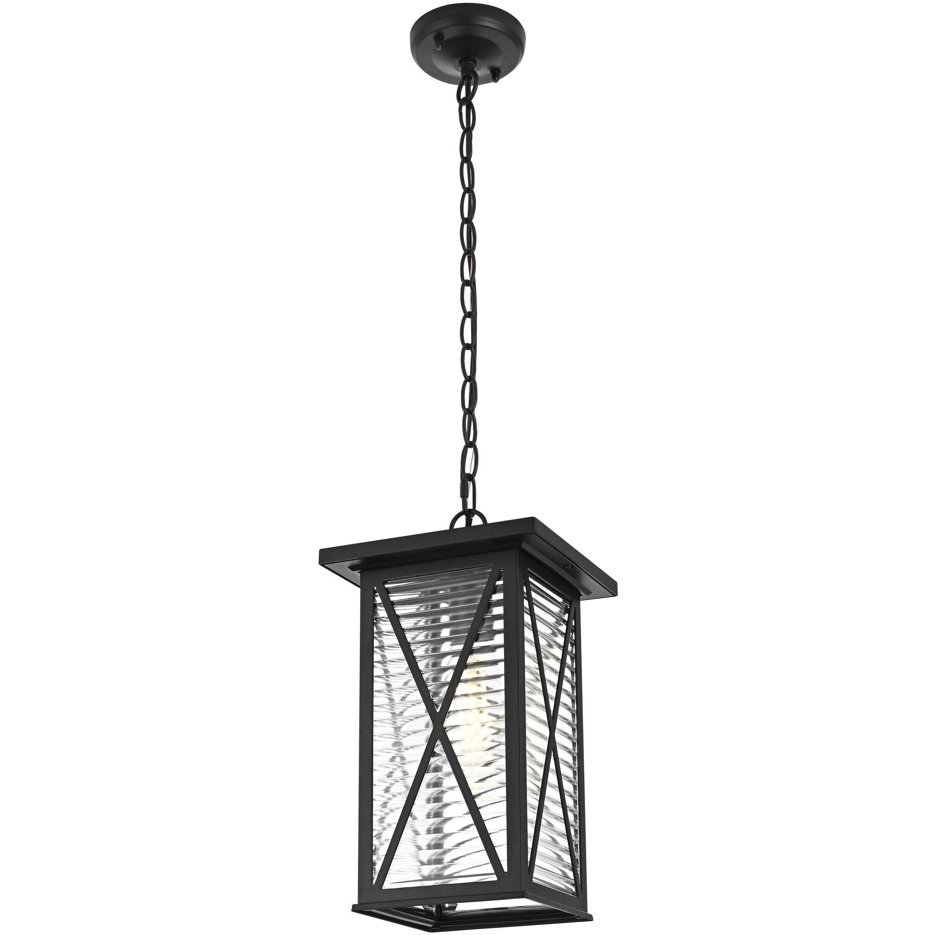 Jada 1 Light 7.5 inch Black Outdoor Pendant