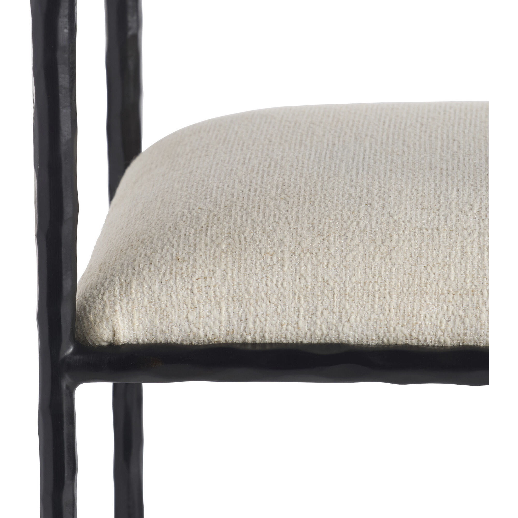 Barbana Oxford White and Natural Iron Chair