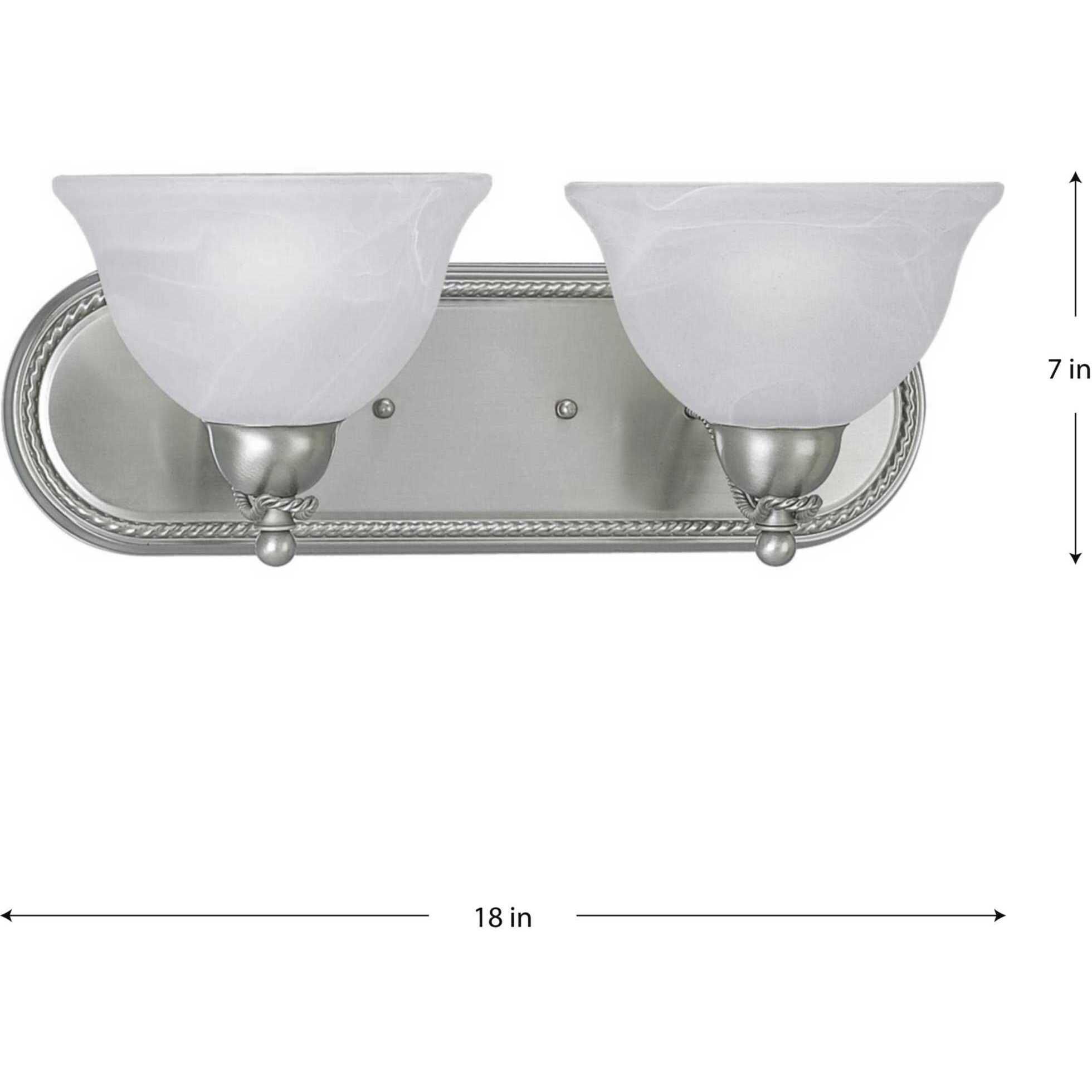 Avalon 2 Light 18 inch Brushed Nickel Bath Vanity Wall Light
