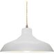 Radiance LED 13.5 inch Bisque and Antique Brass Pendant Ceiling Light