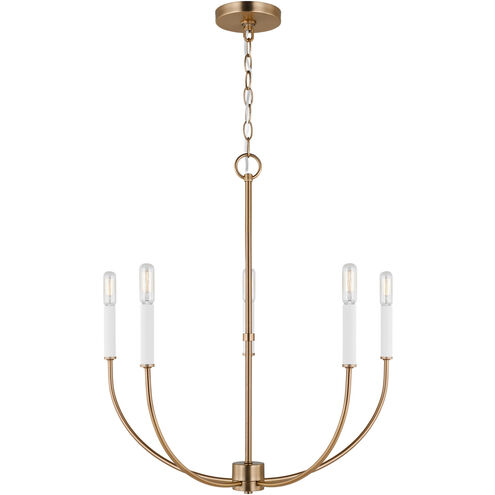 Greenwich 5 Light 24.13 inch Satin Brass Chandelier Ceiling Light