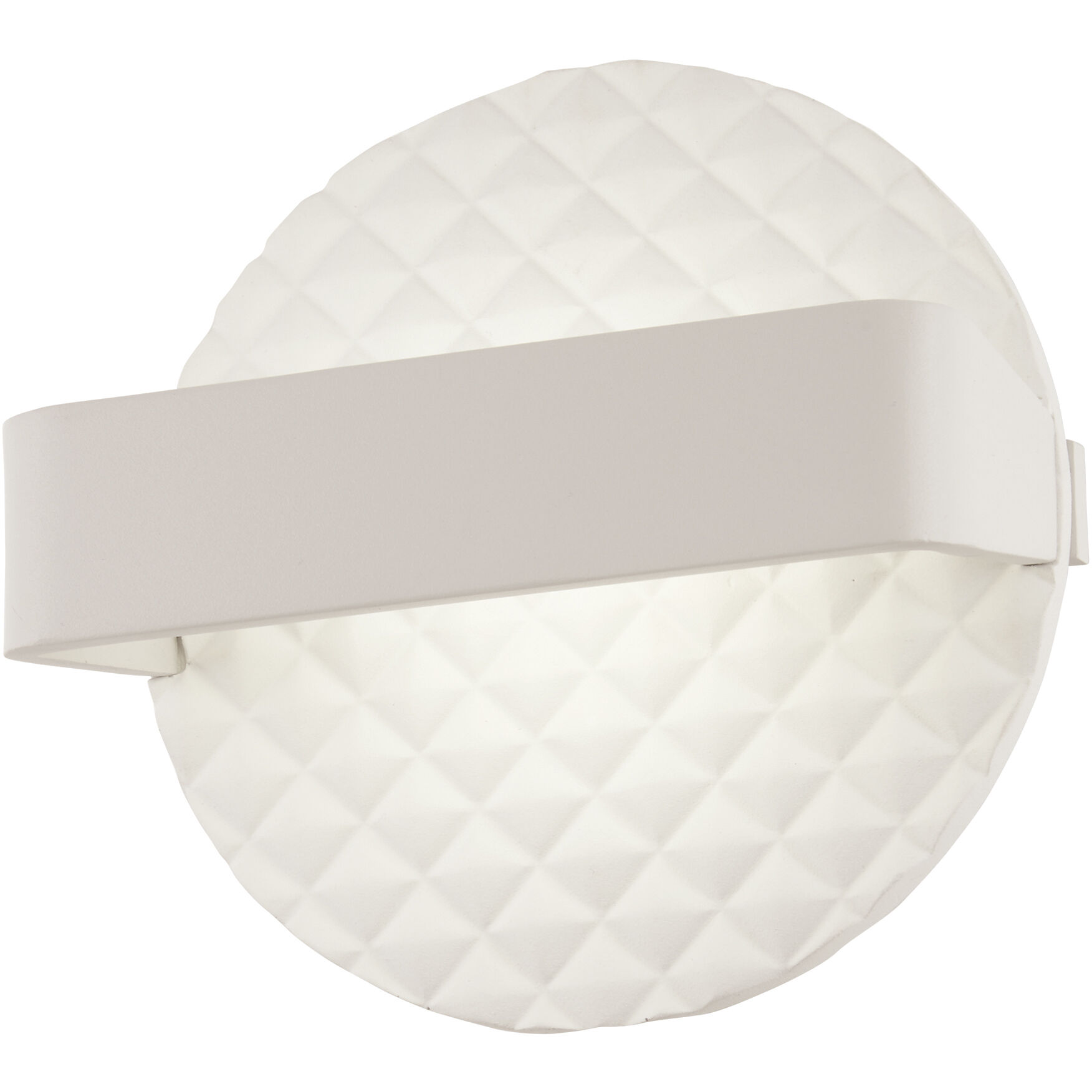 Quilted LED 6.5 inch Matte White ADA Wall Sconce Wall Light