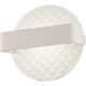 Quilted LED 6.5 inch Matte White ADA Wall Sconce Wall Light