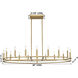 Downtown Urban Lexington 16 Light 48 inch Polished Nickel Statement Chandelier Ceiling Light
