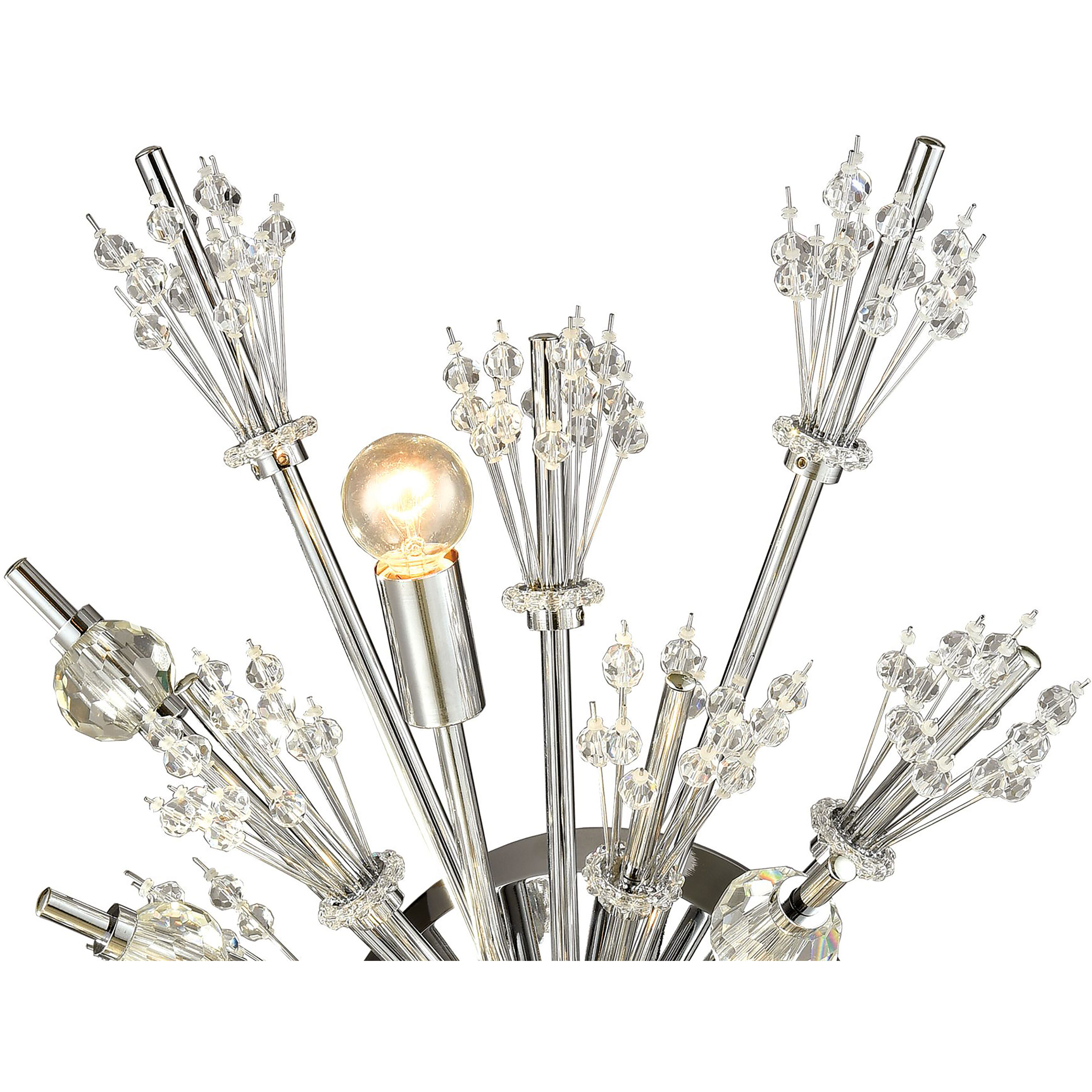 Starburst Sconce Wall Light in Polished Chrome