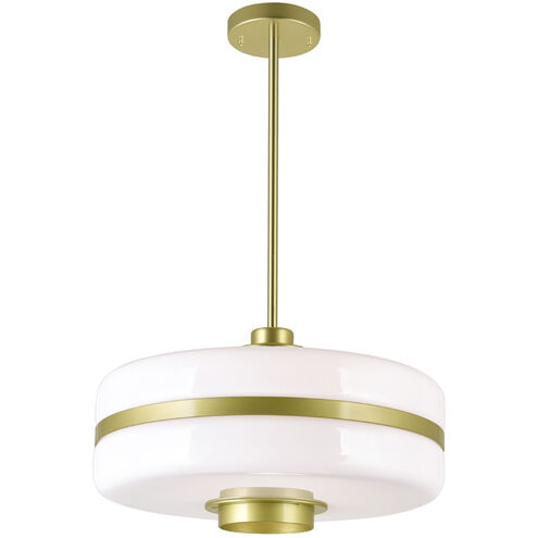 Elementary 1 Light 16 inch Pearl Gold Down Pendant Ceiling Light