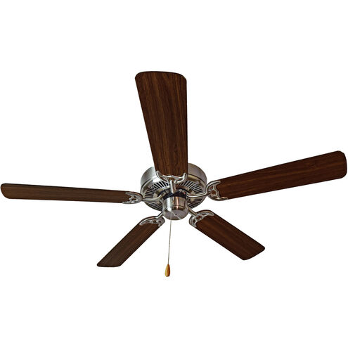 Basic-Max 52 inch Satin Nickel/Walnut/Pecan Indoor Ceiling Fan in Satin Nickel and Walnut and Pecan