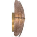 Marclaire 1 Light 9.25 inch Legacy Brass Wall Sconce Wall Light in Brown Textured Handmade Glass