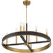 Chaucer 8 Light 30 inch Warm Brass Chandelier Ceiling Light