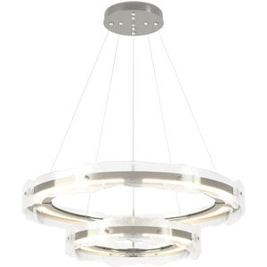 Solstice LED 36.6 inch Sterling Pendant Ceiling Light, Tiered