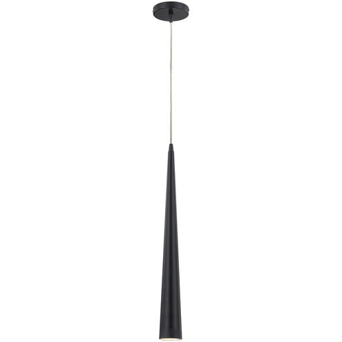Sliver 1 Light 2.75 inch Black Pendant Ceiling Light, Medium