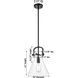 Downtown Urban Newton Cone 1 Light 10 inch Matte Black Mini Pendant Ceiling Light in Clear