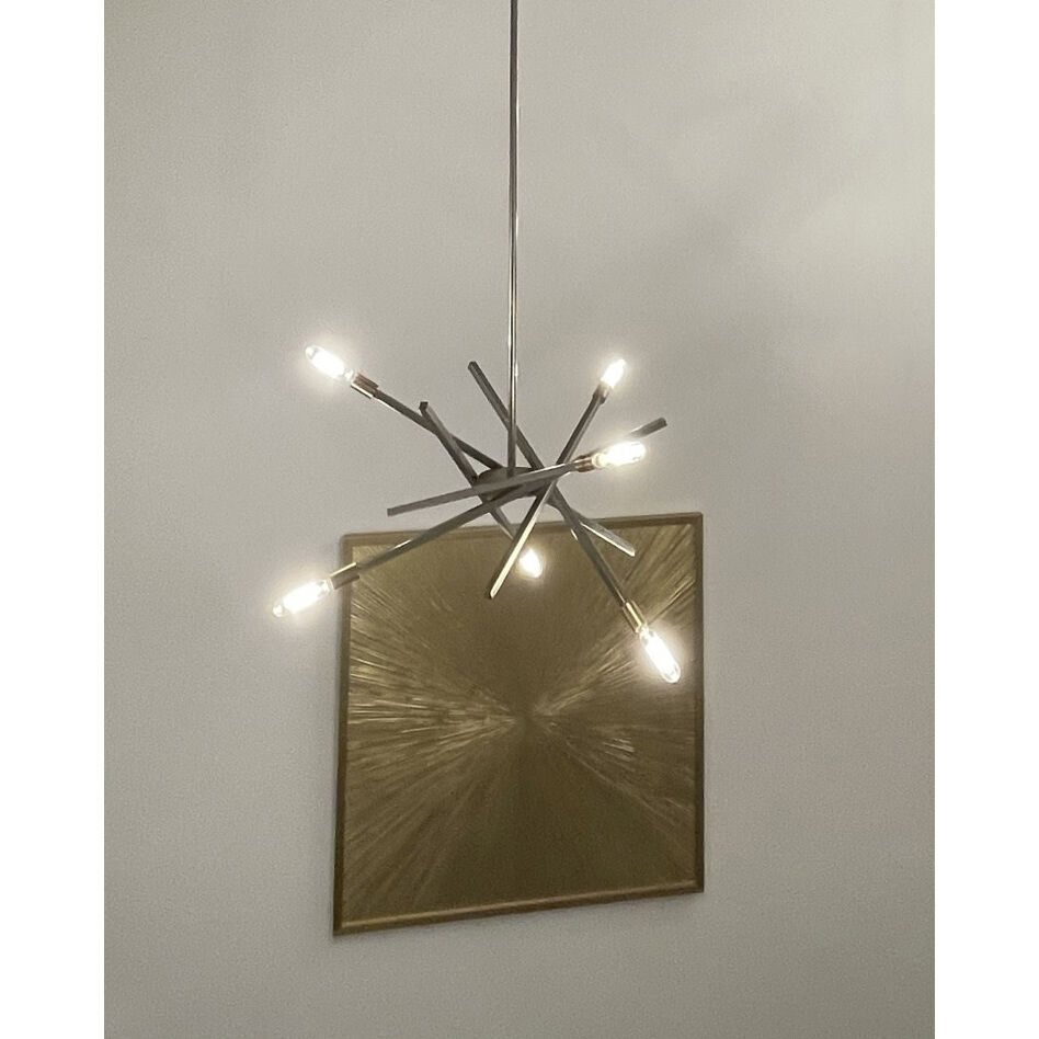 Archer 6 Light 26 inch Brushed Nickel with Brushed Bronze Indoor Chandelier Ceiling Light