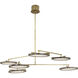 Clodagh Shuffle LED 28.3 inch Natural Brass Chandelier Ceiling Light