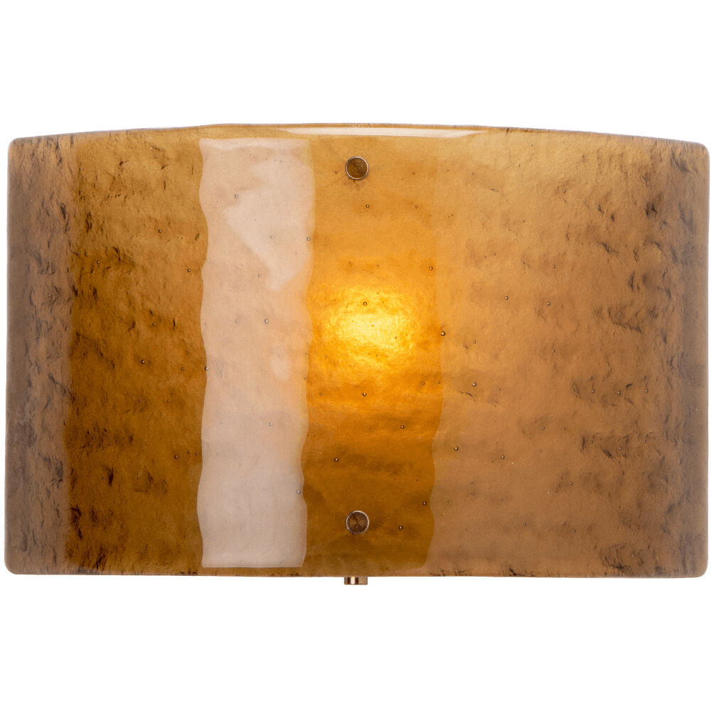 Textured Glass 1 Light 11.4 inch Matte Black Cover Sconce Wall Light in Ivory Wisp, Round