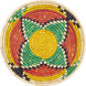 Dastkar Saffron Wall Art, Round