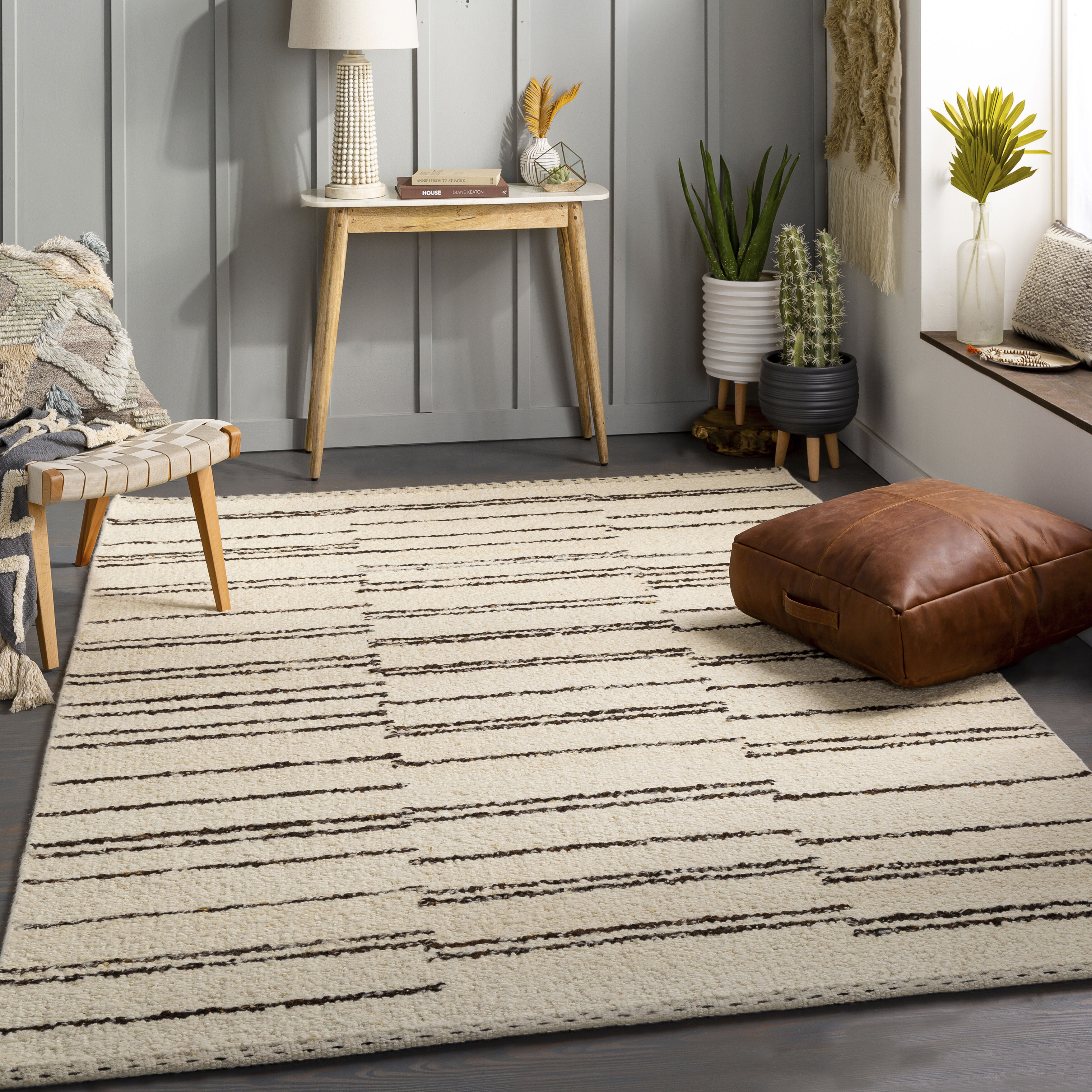 Machu Picchu 120 X 96 inch Cream Rug in 8 x 10, Rectangle