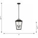 Drew & Jonathan Kennewick 2 Light 9 inch Textured Black Outdoor Pendant Lantern, Medium