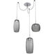 Vessel LED 15.2 inch Classic Silver Swag Multi-Pendant Ceiling Light in 3000K LED, Smoke