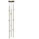 Constellation LED 6 inch Satin Brass Chandelier Ceiling Light in 2700K, Clear, Standard Suspension