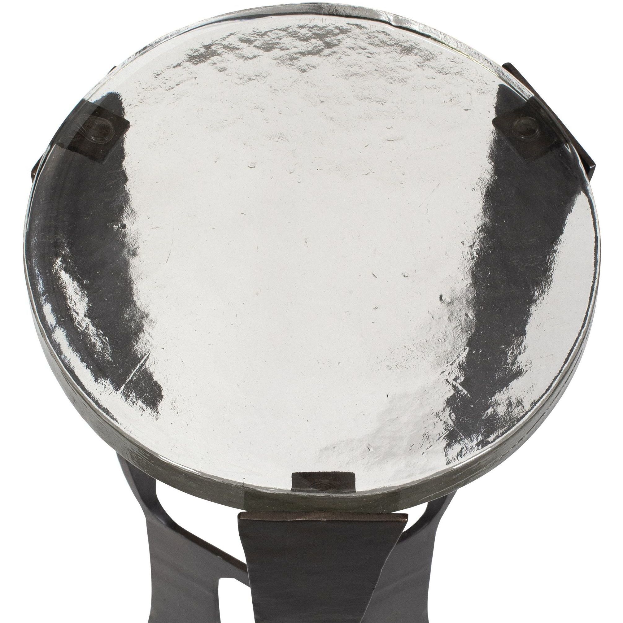 Renaud 24 X 10 inch Glass and Dark Bronze Drink Table