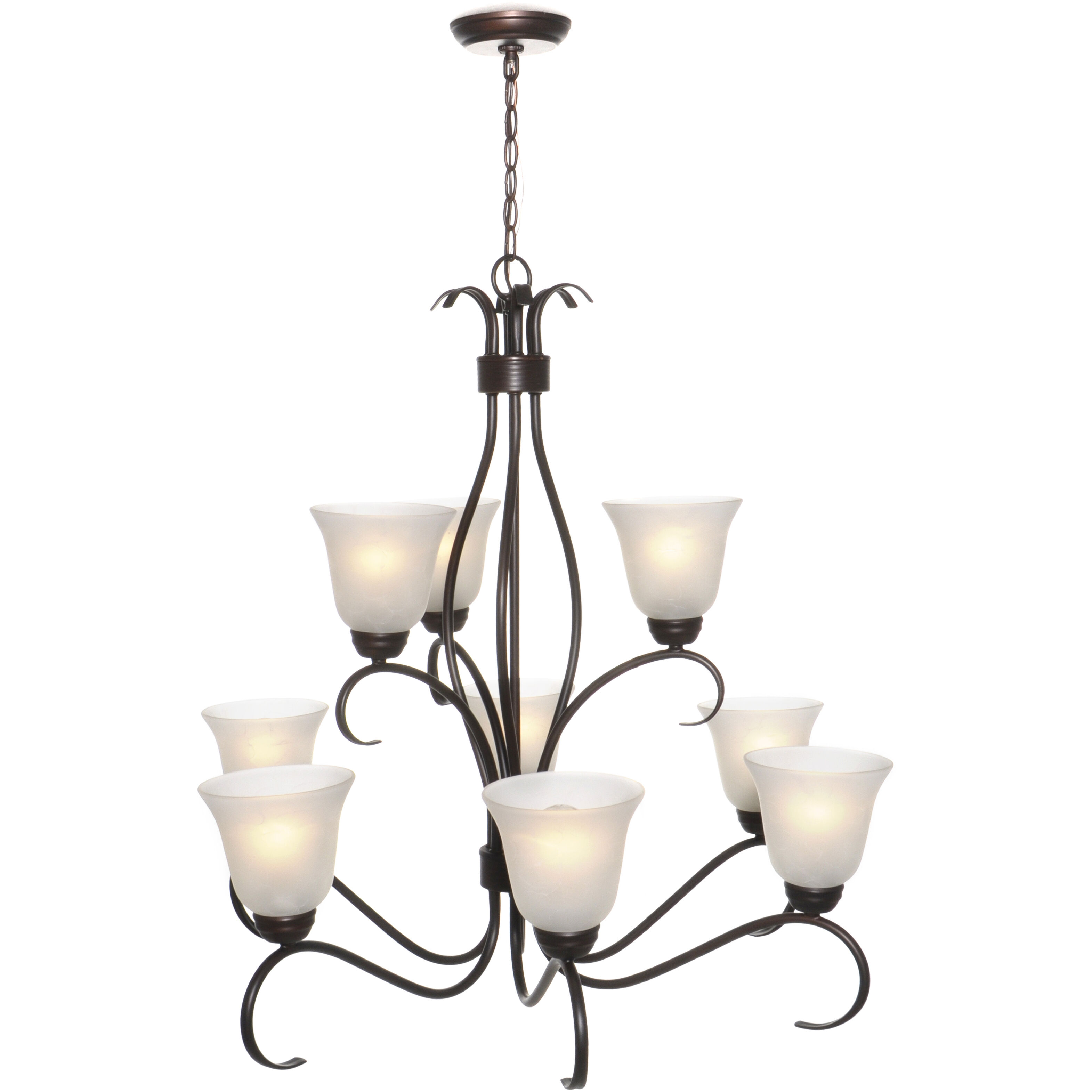 Basix 9 Light 32 inch Oil Rubbed Bronze Chandelier Ceiling Light