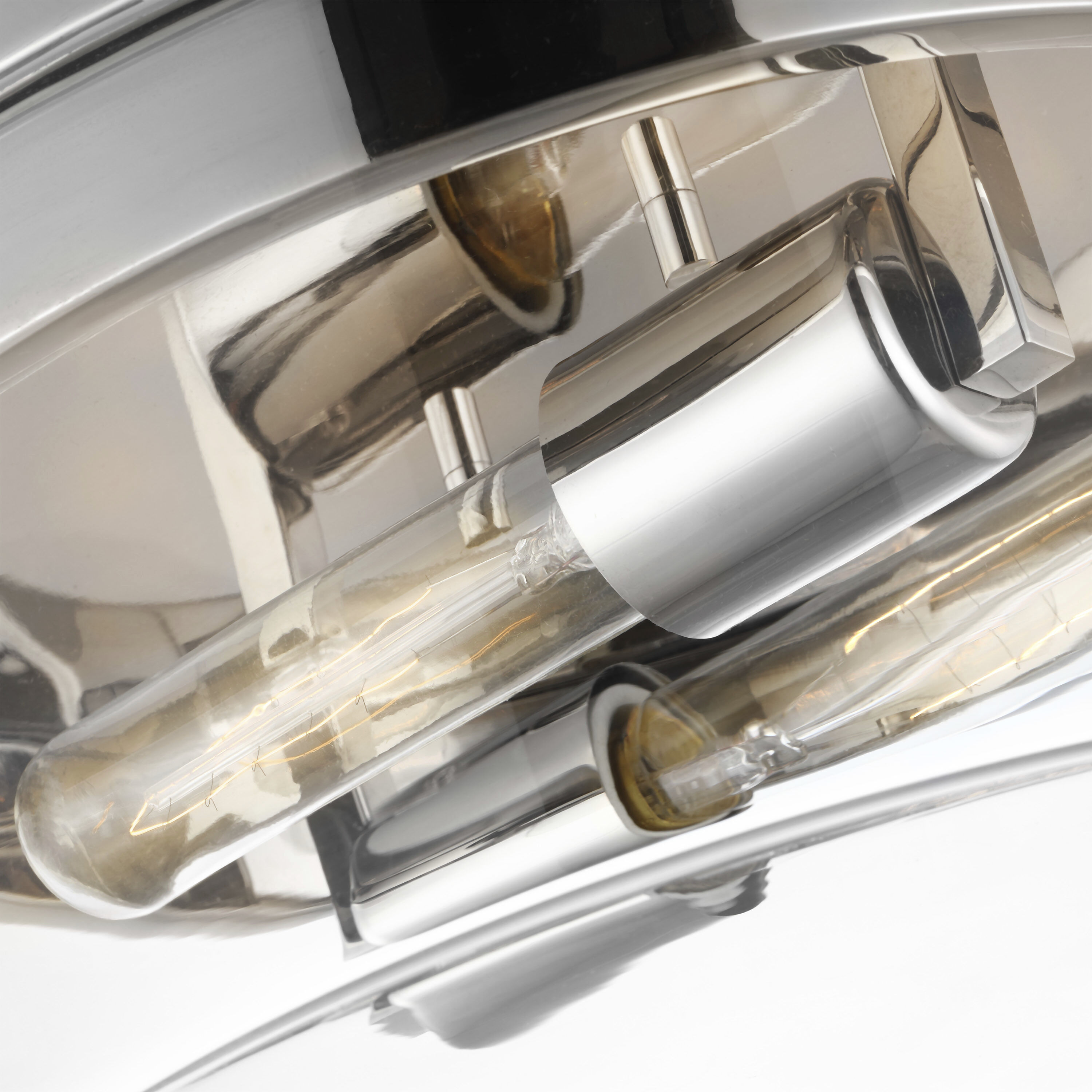 Intersection 2 Light 14 inch Polished Nickel Flush Ceiling Light