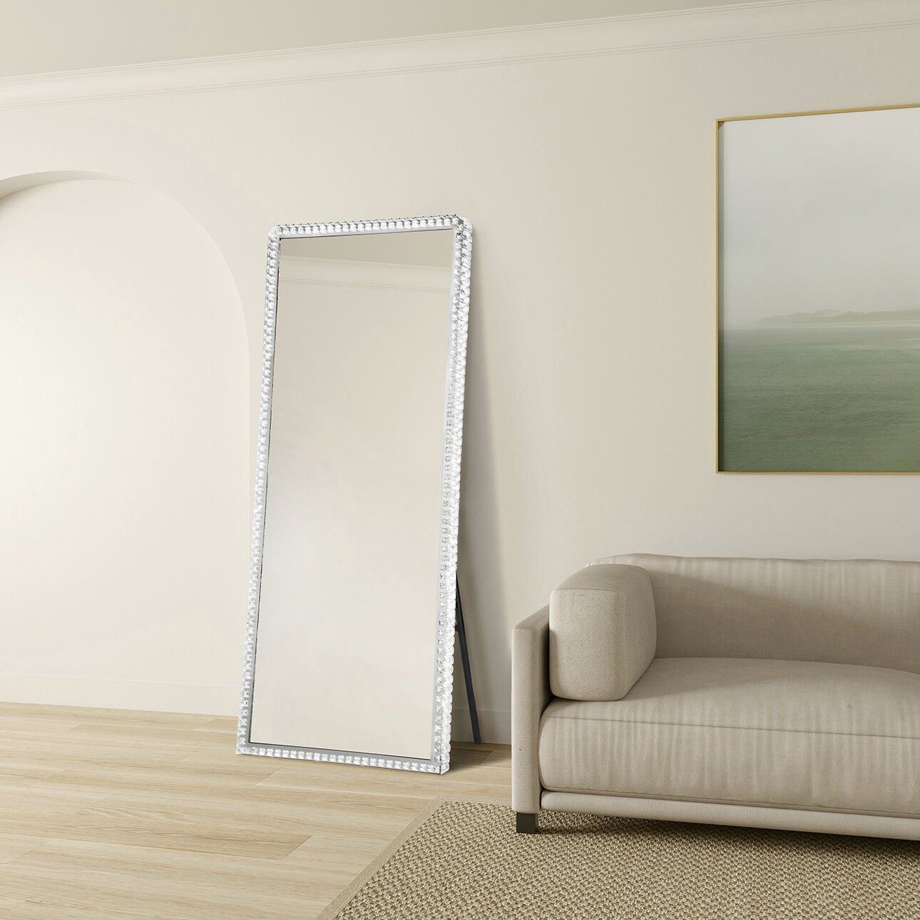 Nova of California 4411263CH Marilyn 71 X 32 inch Chrome Illuminated Floor Mirror