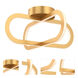 Atom 1 Light 16.06 inch Gold Flushmount Ceiling Light