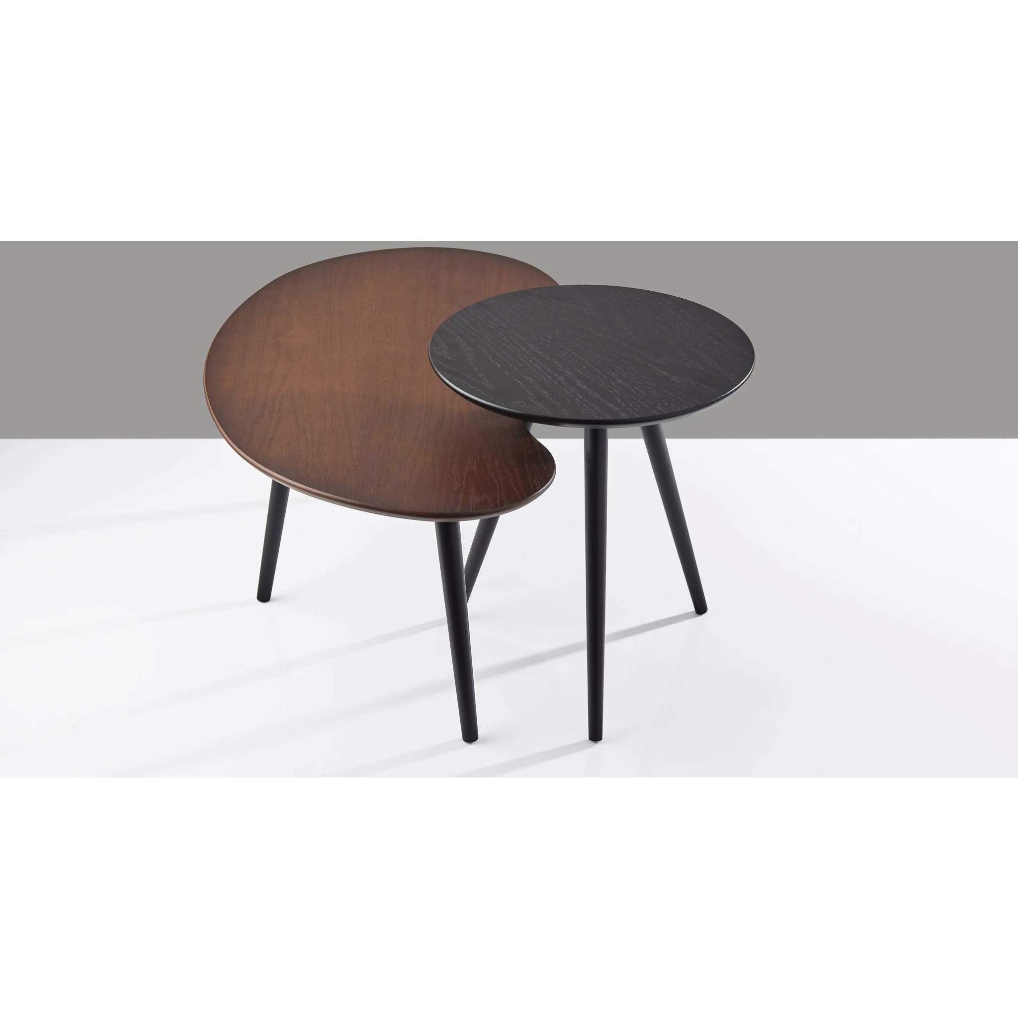 Gilmour 39 X 16 inch Black and Walnut Nesting Tables