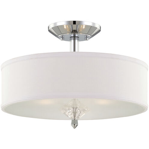 Palatial 3 Light 16 inch Chrome Semi-Flush Ceiling Light