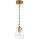 Voss 1 Light 5.75 inch Luxe Gold Mini Pendant Ceiling Light