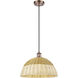 Ballston Bristol Natural II 1 Light 15.75 inch Antique Copper Mini Pendant Ceiling Light