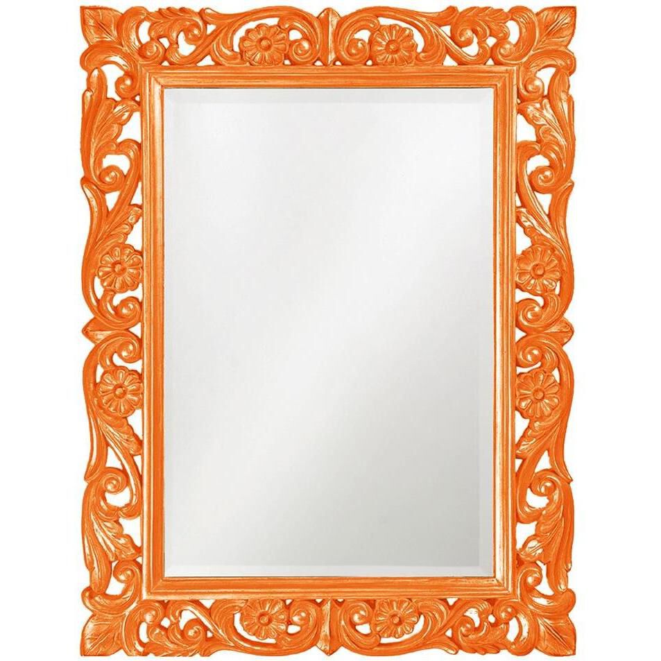 Chateau 42 X 31 inch Glossy Orange Wall Mirror