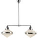 Willard 2 Light 40.63 inch Polished Nickel Linear Pendant Ceiling Light in Opal Glass