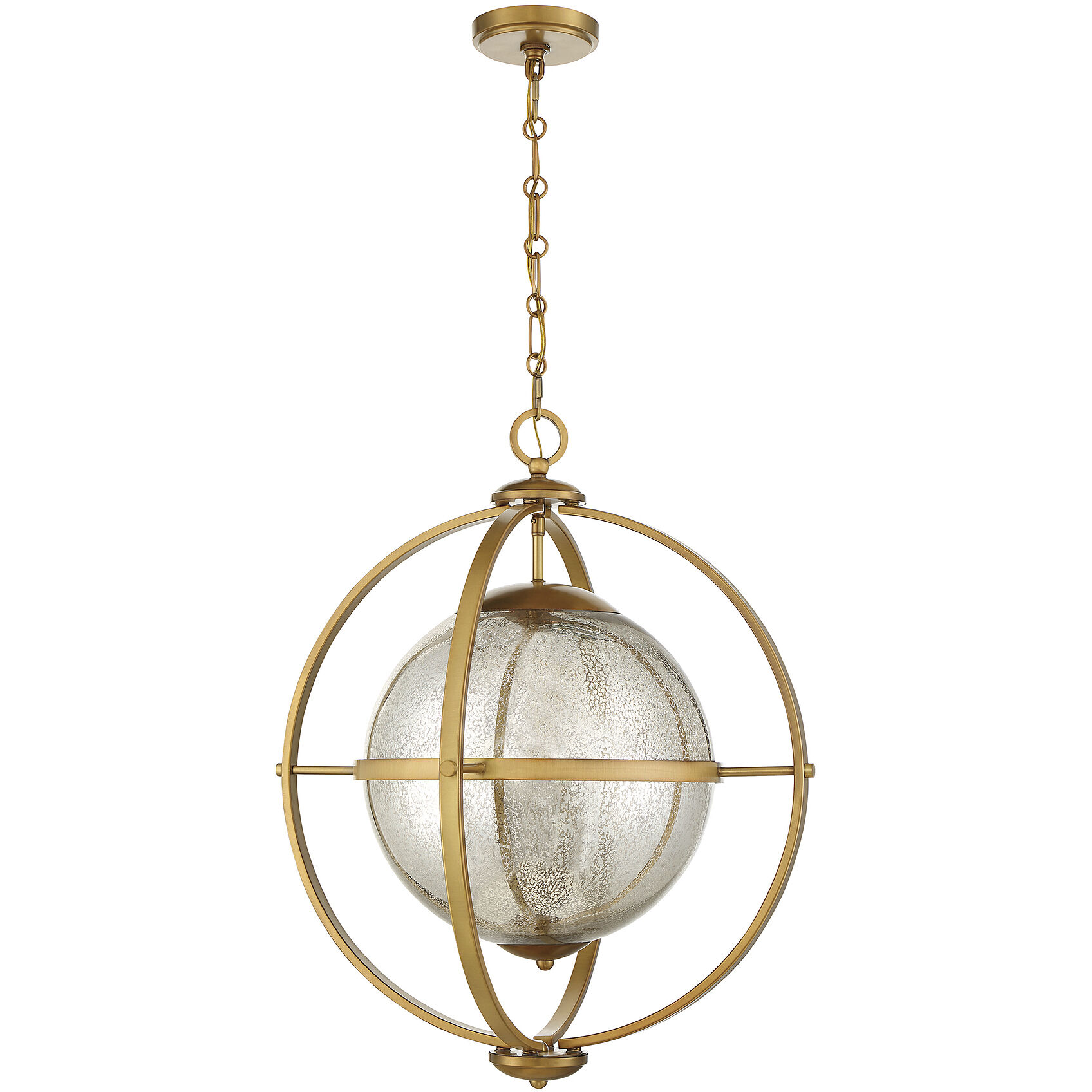 Pearl 3 Light 21 inch Warm Brass Pendant Ceiling Light