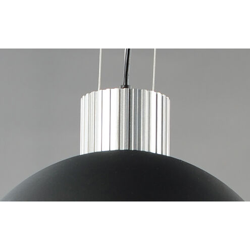 Storehouse LED 15 inch Satin Aluminum/Black Single Pendant Ceiling Light