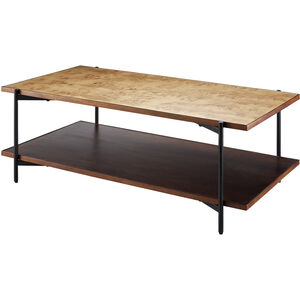 Judith 48 X 24 inch Top: Brown; Base: Gray Coffee Table