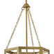 Veleta 3 Light 15 inch Lacquered Brass Pendant Ceiling Light
