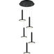 Extraterrestrial LED Matte Black Pendant Ceiling Light