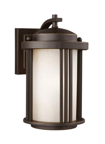Crowell 1 Light 10 inch Antique Bronze Outdoor Wall Lantern, Small