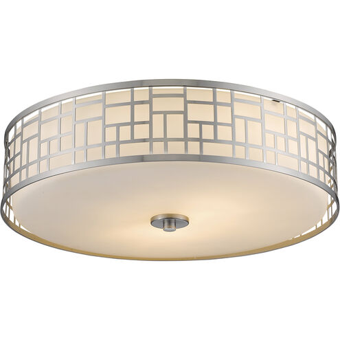 Elea 3 Light 20.5 inch Brushed Nickel Flush Mount Ceiling Light
