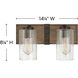 Sawyer 2 Light 14.25 inch Sequoia with Iron Rust Vanity Light Wall Light