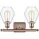 Ballston Cindyrella 2 Light 16 inch Antique Copper Bath Vanity Light Wall Light in Incandescent, Clear Glass