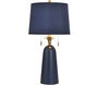 Poly 31.5 inch 60 watt Latilly Blue Table Lamp Portable Light