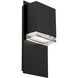 Draped 1 Light 12 inch Black Outdoor Wall Light in 2700K