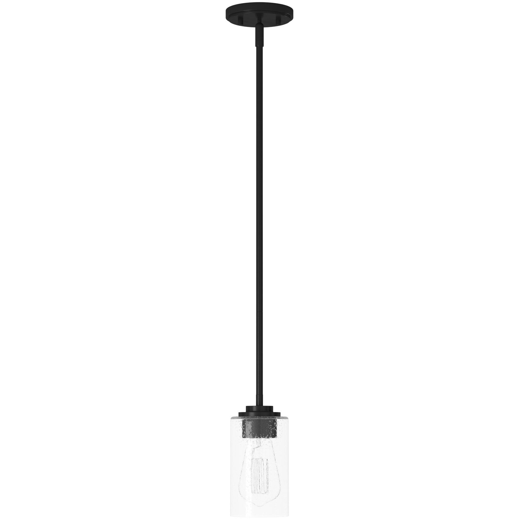 Logan 1 Light 4 inch Matte Black Mini Pendant Ceiling Light