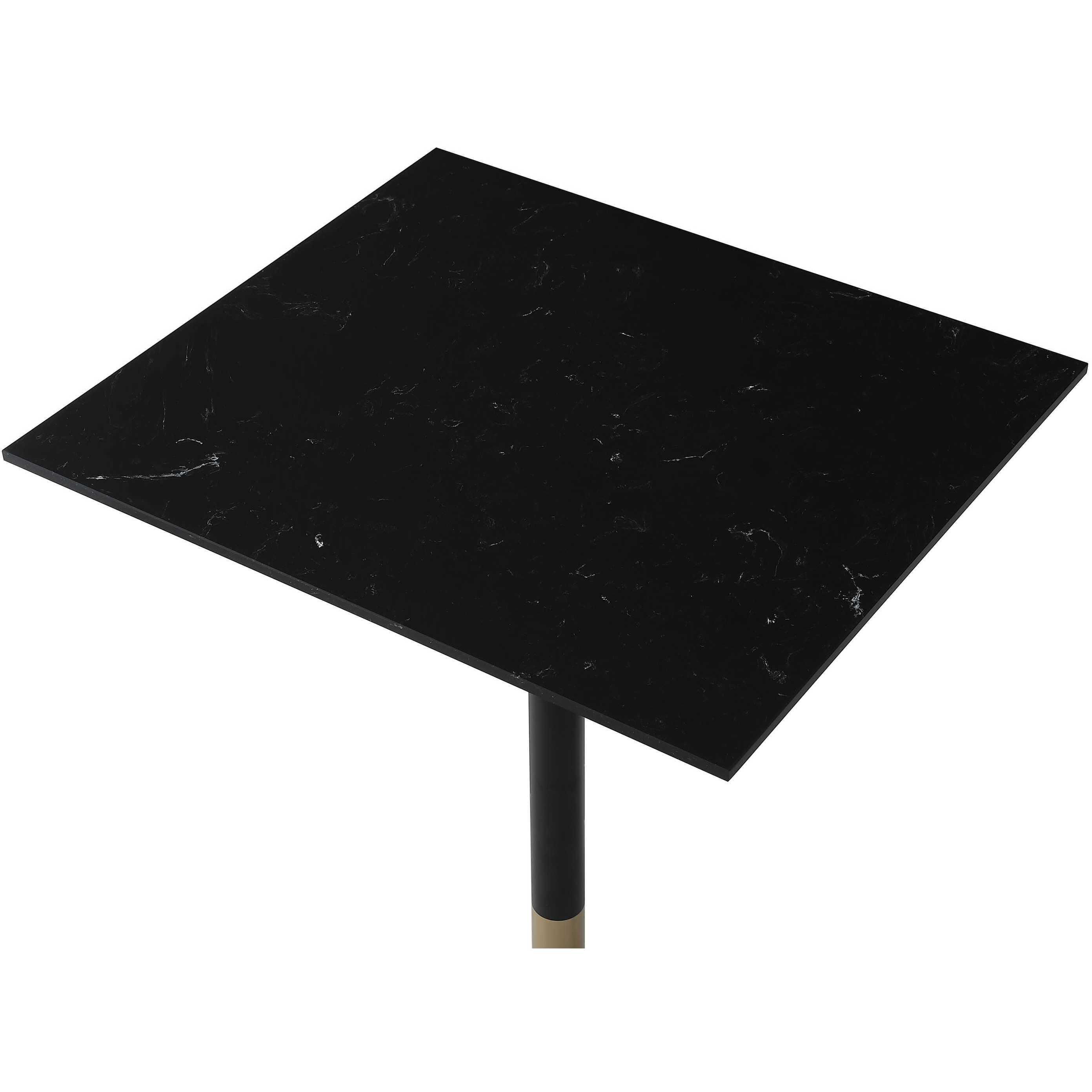 Ronan 39.5 X 31.5 inch Black and Gold Pub Table