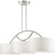 Meridian 3 Light 51 inch Brushed Nickel Linear Chandelier Ceiling Light